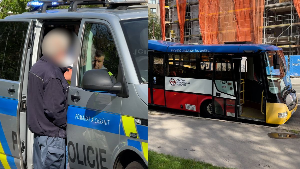 Opilého řidiče autobusu zastavila v Praze policie. Před jízdou s cestujícími boural